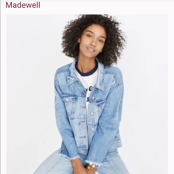 Madewell Reconstructed Jean Denim Oversized Jacket H2232 Size S